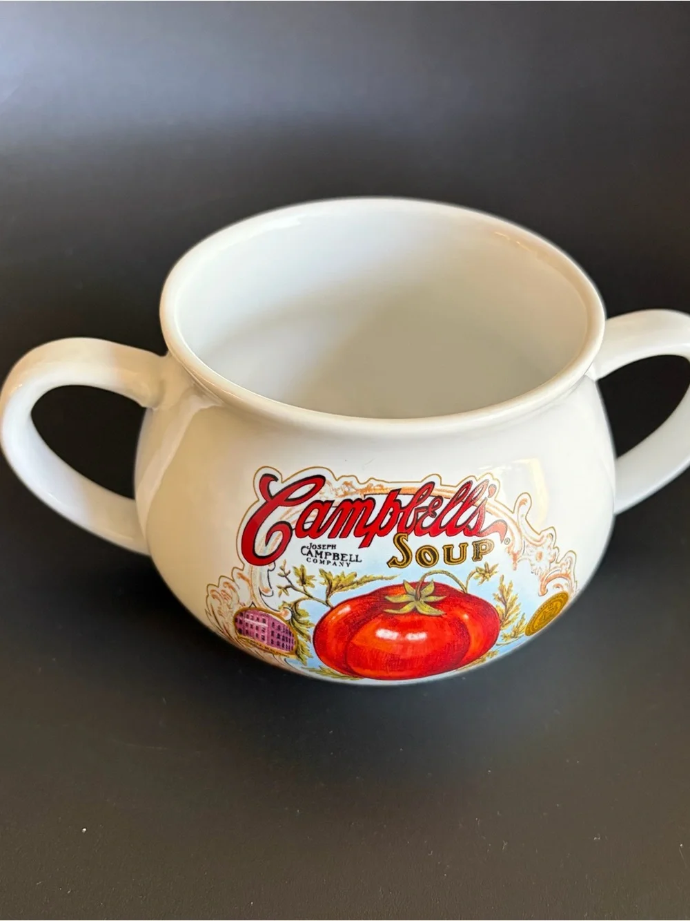 Collectible Campbell's Tomato Soup double-handled mug, Komodo Int'l Corp. 2017
